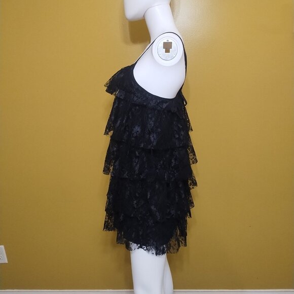 NWT Item Ditto Strappy Tiered Lace Mini Dress S Whimsygoth Witchy - Picture 2 of 7